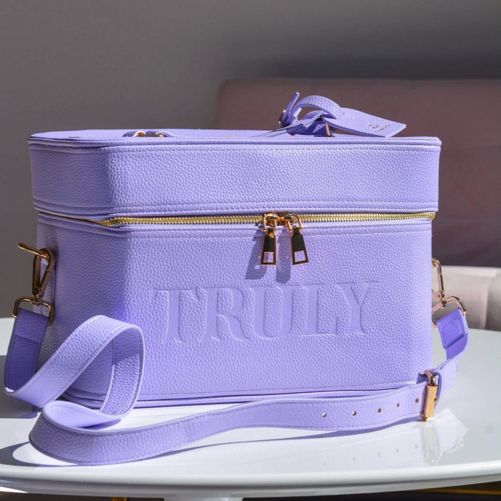 NEW Truly Amalfi Luxury Travel Trunk Purple/Gold
